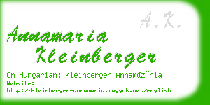 annamaria kleinberger business card
